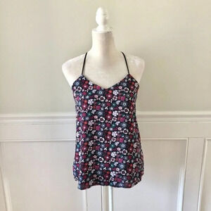 Express Floral High Halter Tank Top S